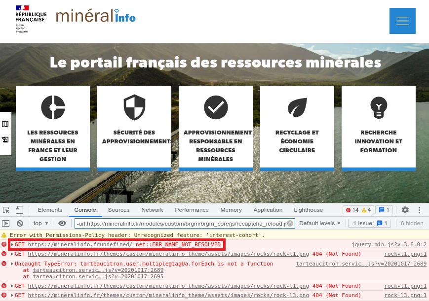 Erreur de lien brisé — slash manquant entre le domaine et la ressource